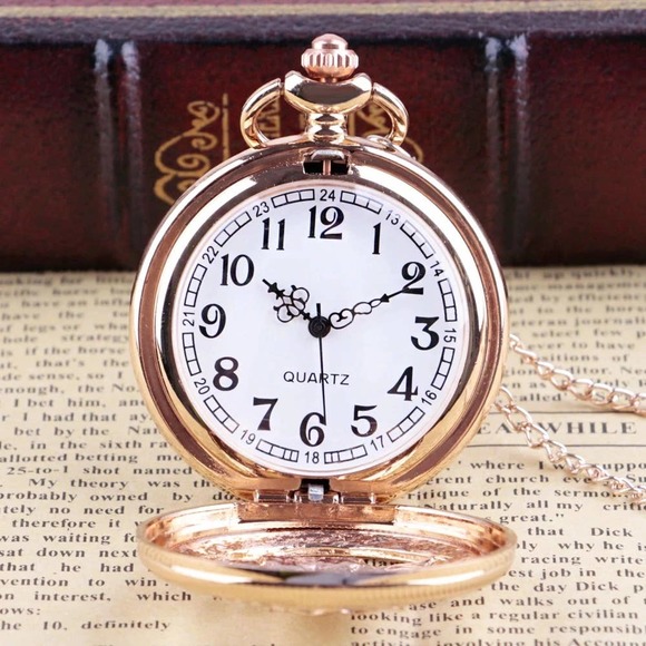 Owl Crystal NEW Pocket Watch Copper Tone Jewel Encrusted Gift Owls Bird - Picture 3 of 4